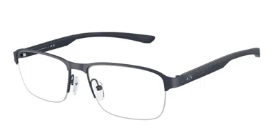Armani Exchange Ax1061 6099 Men's Glasses Blue Size 57 - Free Lenses - Blue Light Block Available In Matte Dark Blue