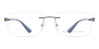 Armani Exchange Ax1064 6017 Men's Glasses Gunmetal Size 56 - Free Lenses - Blue Light Block Available In Gray