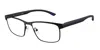 Armani Exchange 56mm Rectangle Optical Glasses In Black