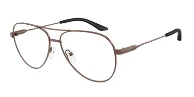 Armani Exchange Ax1077 6106 Men's Glasses Brown Size 57 - Free Lenses - Blue Light Block Available In Matte Bronze Brown