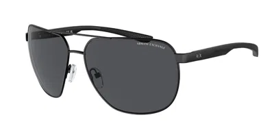 Armani Exchange Ax2047s 600087 Men's Sunglasses Black Size 63 In Blue
