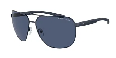 Armani Exchange Ax2047s 609980 Men's Sunglasses Blue Size 63