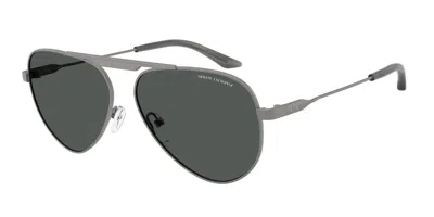 Armani Exchange Ax2060s 600387 Men's Sunglasses Gunmetal Size 58 In Matte Gunmetal