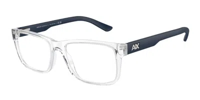 Armani Exchange Ax3016 8033 Men's Glasses Clear Size 53 - Free Lenses - Blue Light Block Available In Animal Print