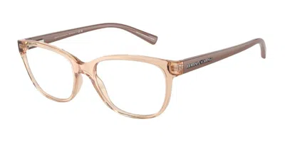 Armani Exchange Ax3037 8342 Women's Glasses Brown Size 53 - Free Lenses - Blue Light Block Available In Neutral