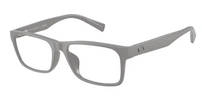 Armani Exchange Ax3038f Asian Fit 8180 Men's Glasses Grey Size 56 - Free Lenses - Blue Light Block Available In Gray