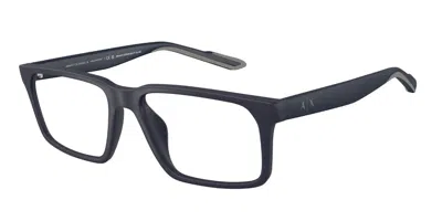 Armani Exchange Ax3118u 6105 Men's Glasses Blue Size 55 - Free Lenses - Blue Light Block Available In Black