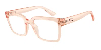 Armani Exchange Ax3133u 8395 Women's Glasses Clear Size 52 - Free Lenses - Blue Light Block Available In Pink