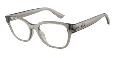 Armani Exchange Ax3134u 8394 Women's Glasses Clear Size 53 - Free Lenses - Blue Light Block Available In Gray
