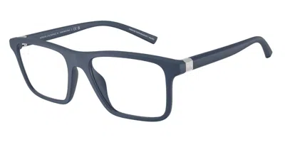 Armani Exchange Ax3136u 8399 Men's Glasses Blue Size 55 - Free Lenses - Blue Light Block Available In Matte Blue