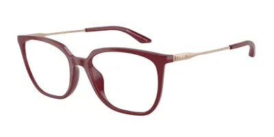 Armani Exchange Ax3142u 8387 Women's Glasses Burgundy Size 52 - Free Lenses - Blue Light Block Available In Shiny Bordeaux