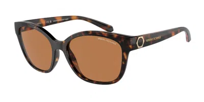 Armani Exchange Ax4127sf Asian Fit 828373 Women's Sunglasses Tortoiseshell Size 54