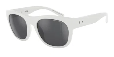 Armani Exchange Ax4128su 83156g Men's Sunglasses White Size 55