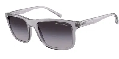 Armani Exchange Ax4145sf Asian Fit 82398g Men's Sunglasses Grey Size 57 In Gray