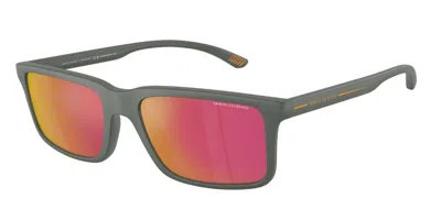 Armani Exchange Ax4157su 83776q Men's Sunglasses Green Size 57 In Orange