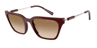Armani Exchange Ax4158sf Asian Fit 838389 Women's Sunglasses Burgundy Size 55
