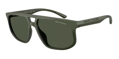 Armani Exchange Ax4161su Polarized 83899a Men's Sunglasses Green Size 58