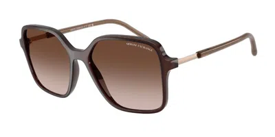 Armani Exchange Ax4163sf Asian Fit 839613 Women's Sunglasses Brown Size 53