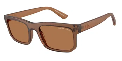 Armani Exchange Ax4165sf Asian Fit 835873 Men's Sunglasses Brown Size 56
