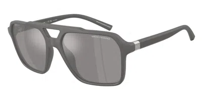 Armani Exchange Ax4166su Polarized 8400z3 Men's Sunglasses Grey Size 57 In Matte Grey