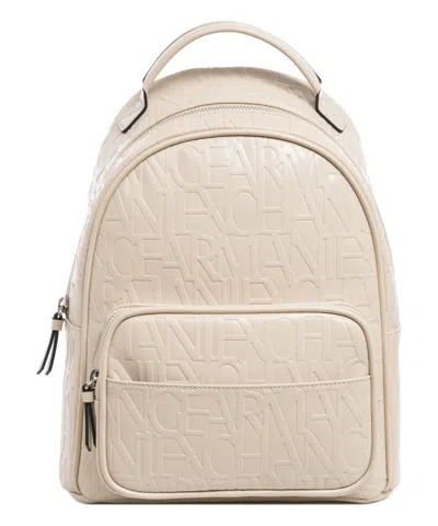 Armani Exchange Backpack In Beige