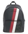 Armani Exchange Backpack With Monogram And Stripes In Grey
