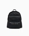Armani Exchange Backpack In Coated Fabric In Black