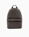 Armani Exchange Backpack In Smooth Technical Fabric In Brown