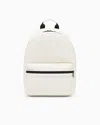 Armani Exchange Backpack In Smooth Technical Fabric In White