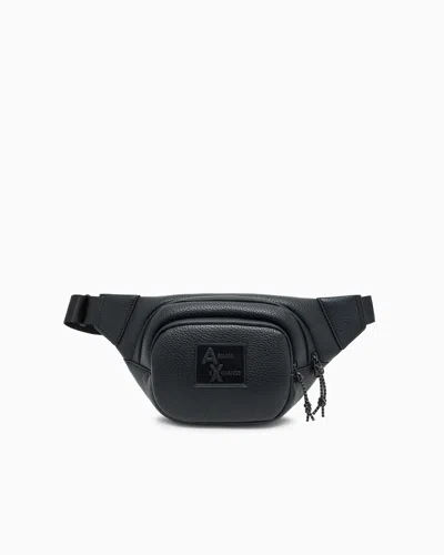 Armani Exchange Backpack With Embossed Logo In Black
