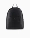 Armani Exchange Zip-pocket Backpack In Black