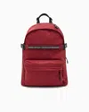 Armani Exchange Backpack With Logo Stripe In Red