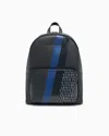Armani Exchange Backpack With Monogram And Stripes
