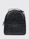 Armani Exchange Backpack With Allover Logo In Black