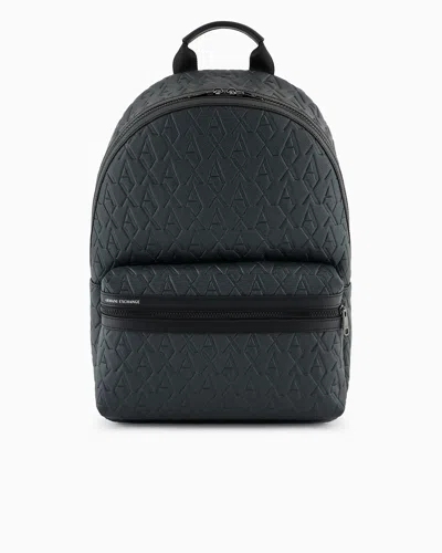 ARMANI EXCHANGE ASV RECYCLED FABRIC ALLOVER LOGO BACKPACK
