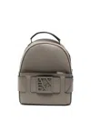 Armani Exchange Logo-plaque Backpack In Gray