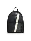 Armani Exchange Backpack With Monogram And Stripes