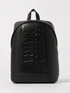 Armani Exchange Logo-embossed Backpack In Black