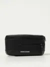 Armani Exchange Logo-patch Bum Bag In Black