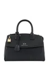 Armani Exchange Asv Small Handbag With Padlock And Metal Details In Black
