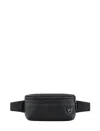 Armani Exchange Faux-leather Belt Bag In Black