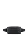 Armani Exchange Faux-leather Belt Bag In Black