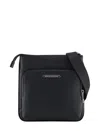 Armani Exchange Logo-plaque Messenger Bag In Black
