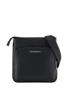 Armani Exchange Logo-plaque Messenger Bag In Black