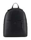 Armani Exchange Zip-pocket Backpack In Black