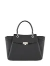 Armani Exchange Handbag With Flap And Metal Details In Black