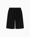 Armani Exchange Basic Bermuda In Stretch Fabric In Black