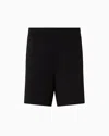 Armani Exchange Basic Bermuda In Stretch Fabric In Black