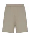Armani Exchange Basic Bermuda In Stretch Fabric In Light Brown