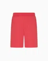 Armani Exchange Basic Bermuda In Stretch Fabric In Red